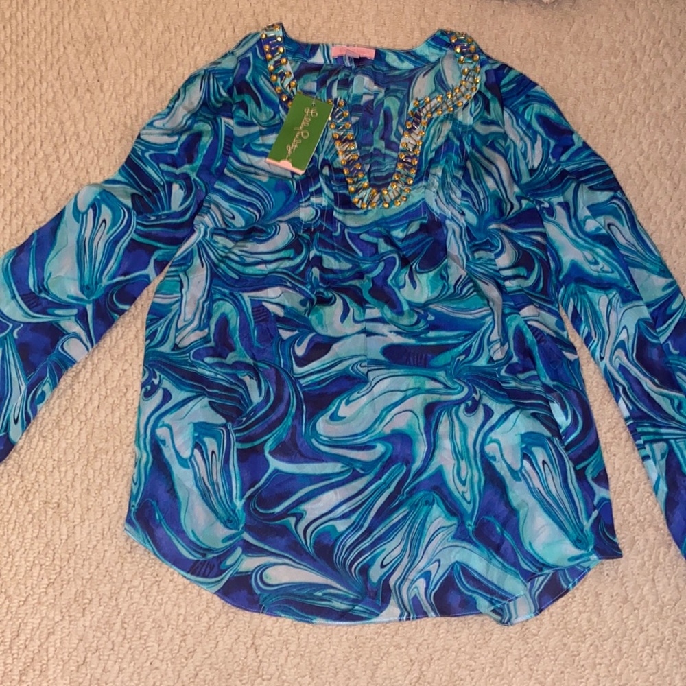 Lilly Pulitzer Colby Silk Top